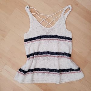 American Eagle Sweater Knit Cross Back Tank Top M